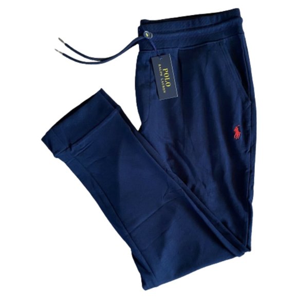 NWT Polo Ralph Lauren Men’s Navy Double Knit Hoodie & Jogger Set Size Medium - Picture 3 of 6
